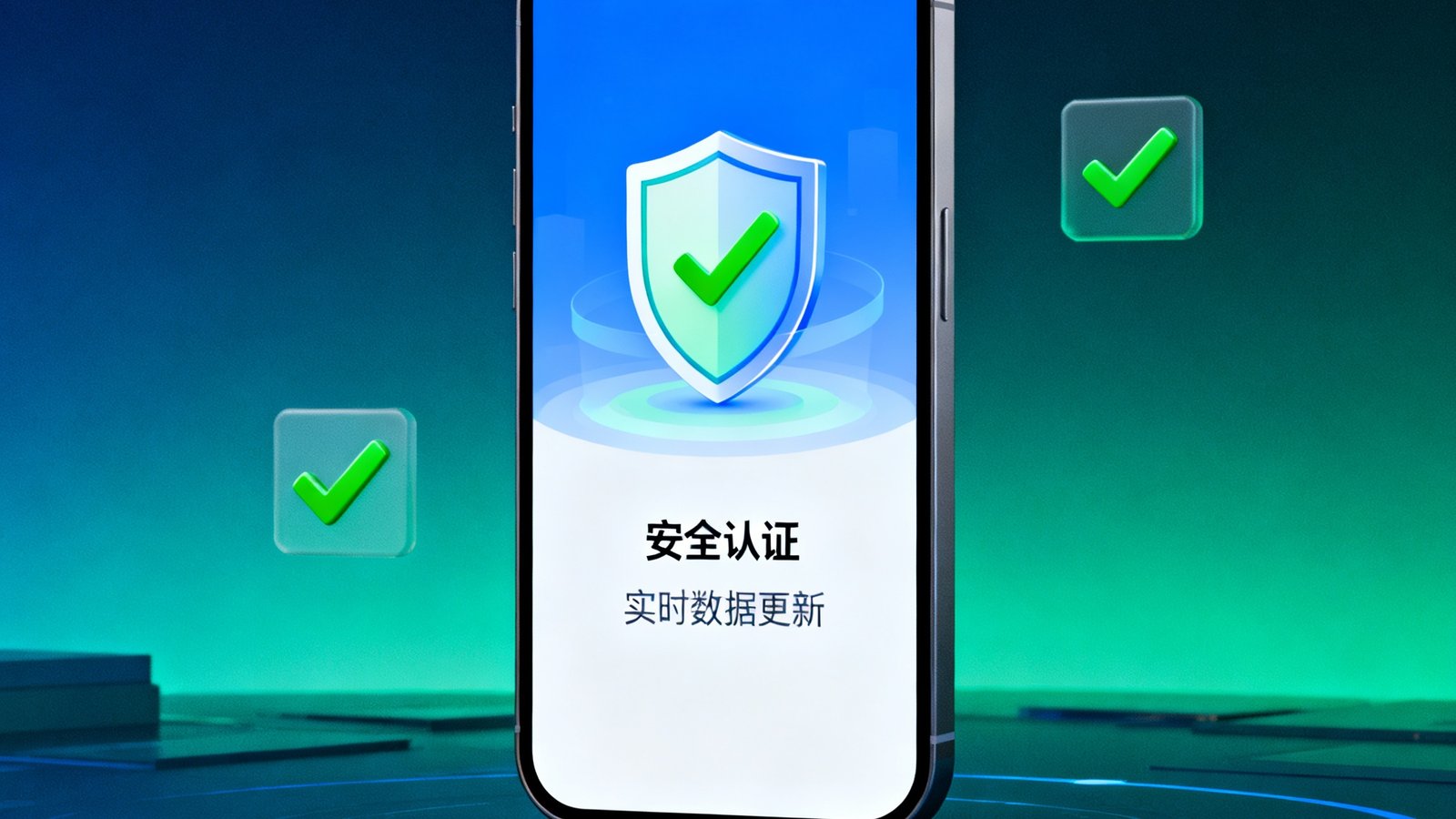 亿万28APP官方下载界面，手机屏幕显示安全认证与实时数据更新，背景有盾牌与绿色对勾符号
